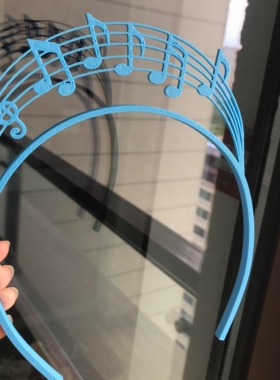 3D打印立体音符发箍音乐节应援