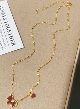 马年红色小马爱心本命年秋冬新款