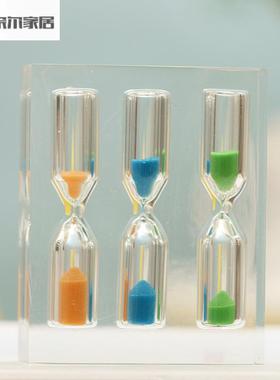 沙漏计时器1/2/3/4/5分钟创意时间漏斗家居客厅装饰摆件生日礼物