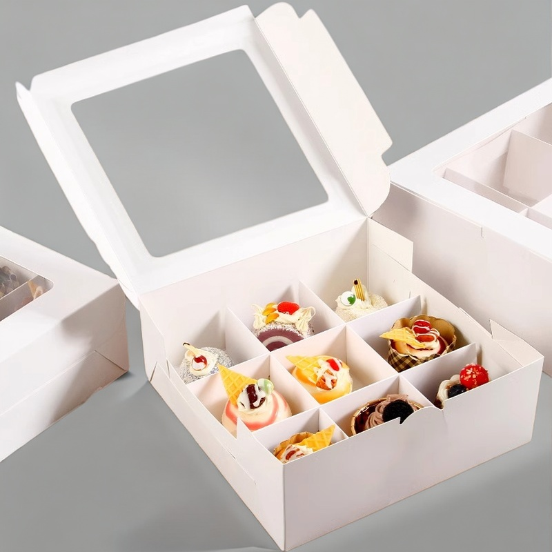 甜品盒子精致办公下午茶点心慕斯纸杯小蛋糕蛋黄酥打包盒六九宫格,淘宝优惠券,粉丝福利购,淘宝优惠卷