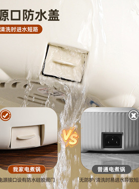 志高电煮锅小型学生宿舍锅家用多功能火锅可蒸煮锅带碗盖便携