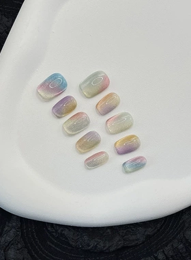 夏日小清新ins风彩色手工穿戴甲