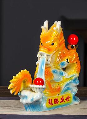 景德镇三斤装陶瓷酒瓶酒坛龙腾盛世创意空酒瓶设计白酒瓶