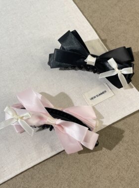 韩系甜美蝴蝶结香蕉夹