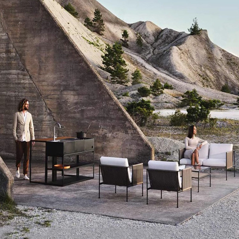 户外休闲藤编沙发别墅庭院花园阳台单人椅茶几组合新中式防水家具,淘宝优惠券,粉丝福利购,淘宝优惠卷