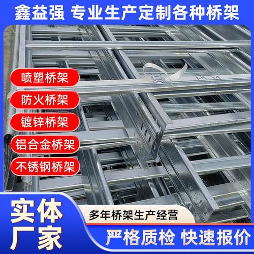 热浸锌桥架大跨距梯式喷塑托盘式防火槽式喷塑200*00热浸锌桥架 - 图2