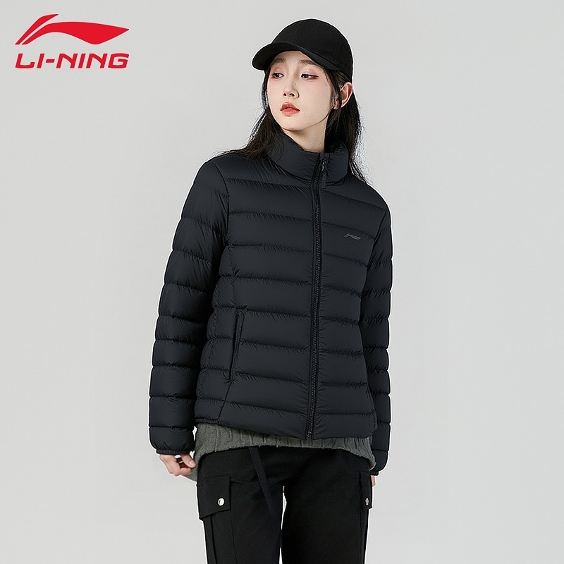 李宁羽绒服女短款立领轻便保暖运动外套薄款排骨内胆防风女士健身,淘宝优惠券,粉丝福利购,淘宝优惠卷