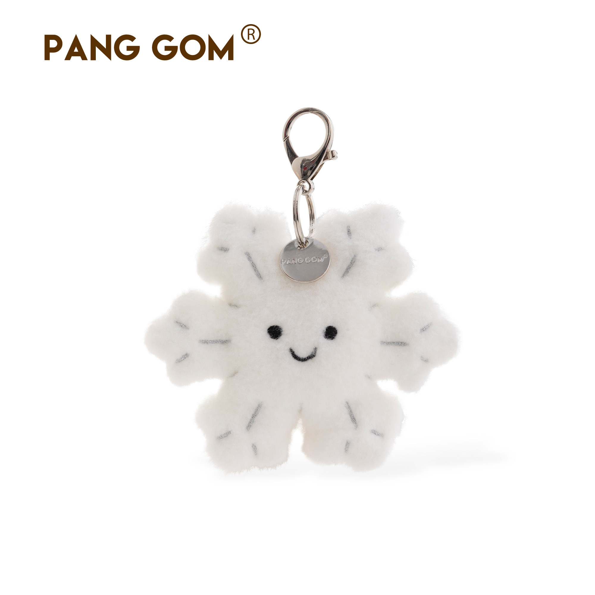 PANG GOM雪花毛绒玩具冬天包包挂件可爱笑脸治愈钥匙扣送礼挂饰,淘宝优惠券,粉丝福利购,淘宝优惠卷