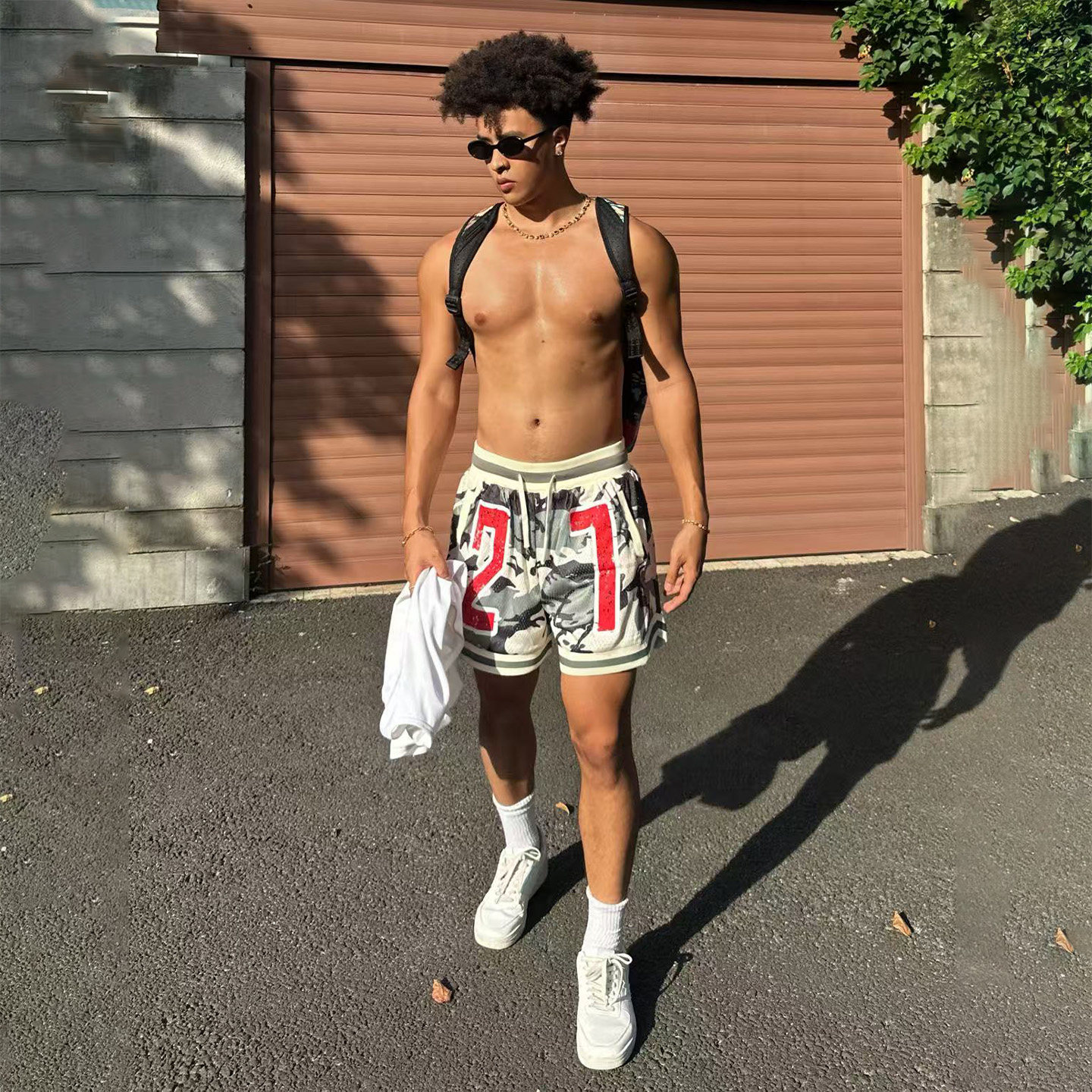 PTOFF 夏季复古美式运动抽绳迷彩薄款四分潮流休闲宽松百搭短裤男,淘宝优惠券,粉丝福利购,淘宝优惠卷