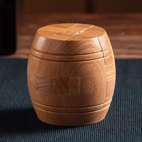 鲁班锁榫卯结构拼装积木孔明锁鲁班锁解锁儿童老人动脑玩具酒桶锁 - 图2