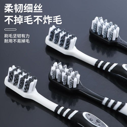 硬毛牙刷成人正品超硬耐用高端中硬毛家用去烟渍牙齿污垢清洁神器 - 图2