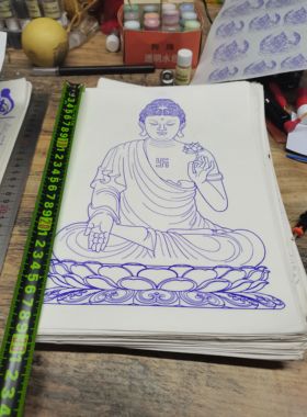 葫芦玉竹转印纸佛家偏，送5毫升转印油，新手神器快速起稿，线稿