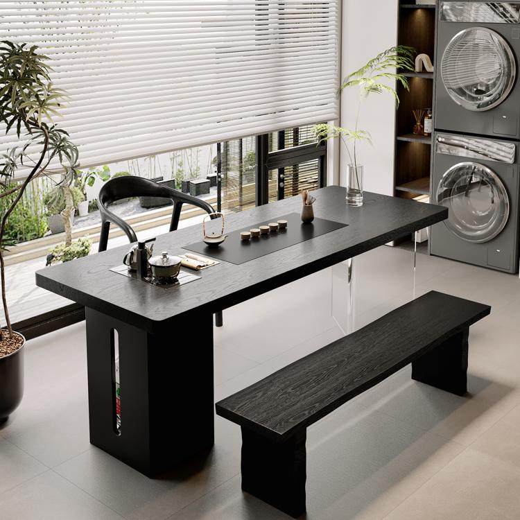 阳台茶桌椅组合侘寂风实木茶桌烧水壶一体嵌入式家用茶具茶台小型,淘宝优惠券,粉丝福利购,淘宝优惠卷