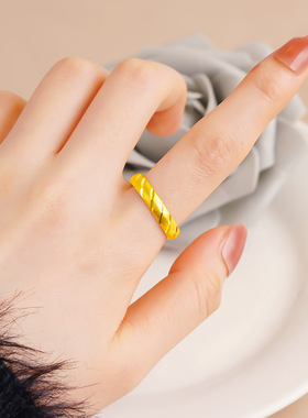 新款沙金戒指满天星时尚流星雨活口可调节饰品精美戒指男女同款