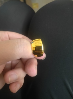 正品越南新款沙金经典男戒宽面光面可调节简约大气招财送长辈礼物