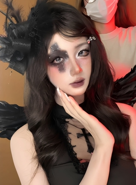 红钻十字架眼妆万圣节脸贴背胶自粘钻贴节日聚会cos装扮面部贴纸