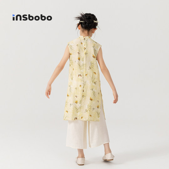 INSbobo童装汉服女童2025新款夏季唐装小女孩超时髦洋气儿童套装