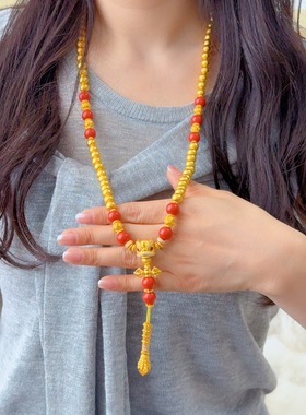 金包银醒狮镶钻串珠DIY司风同款