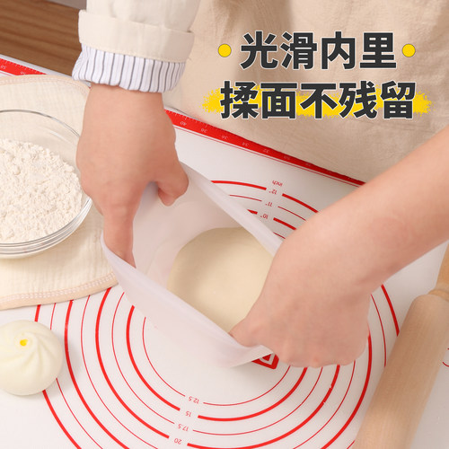 和面神器揉面袋和面袋加厚食品级硅胶袋揉面带垫活面发面团袋合面 - 图2