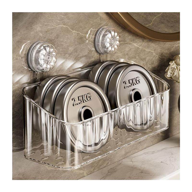 轻奢浴室卫生间吸盘置物架免打孔壁挂洗手漱台牙刷牙膏收纳筐盒筒,淘宝优惠券,粉丝福利购,淘宝优惠卷