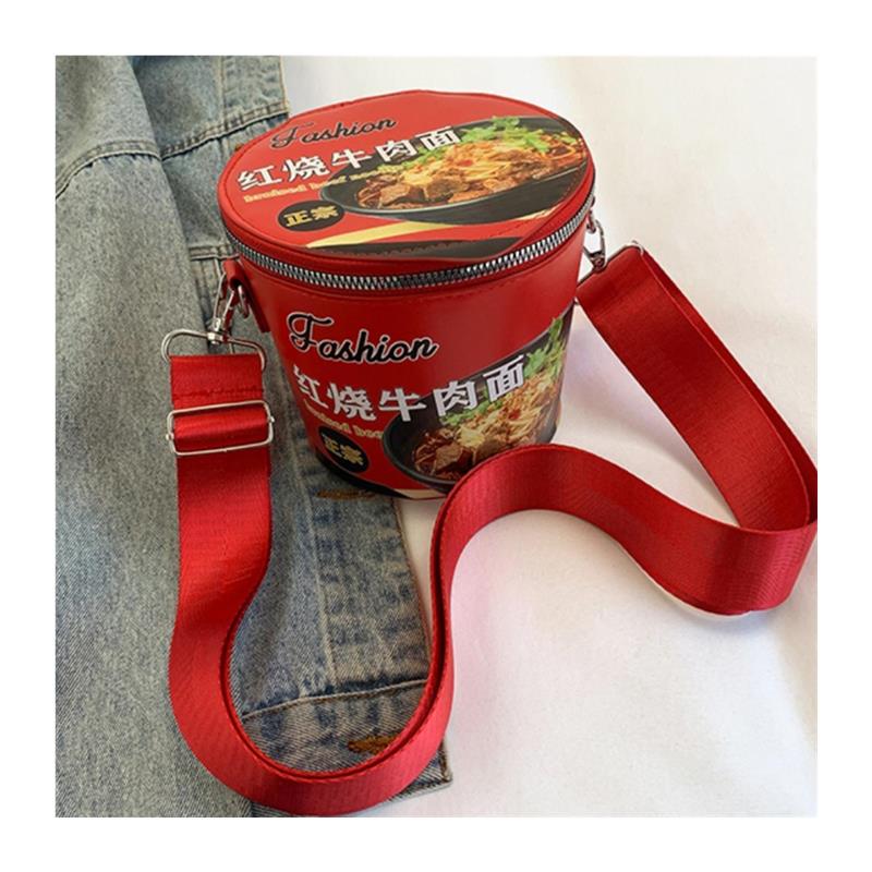 个性搞怪手机盒子包小众设计感泡面背包男女斜挎包潮牌学生单肩包 - 图3