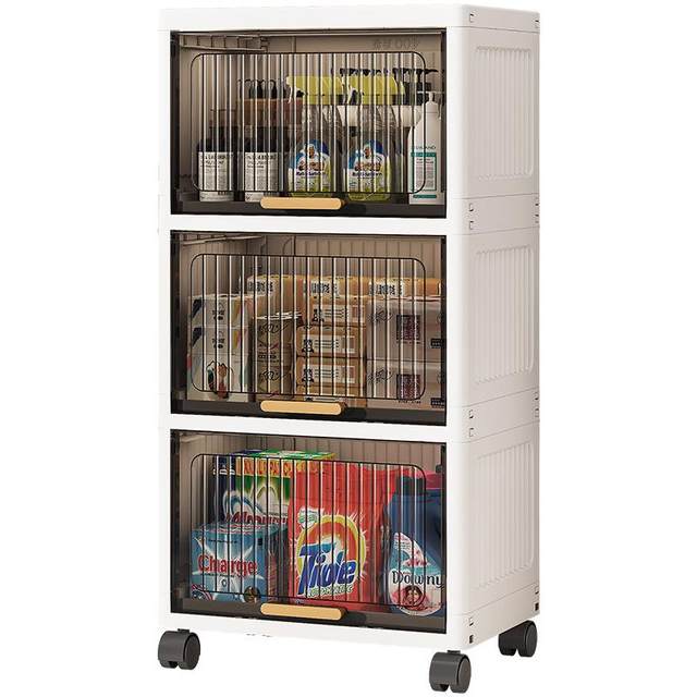 40-50 wide flip drawer bathroom kitchen toys snacks groceries removable storage cabinet multi-layer storage