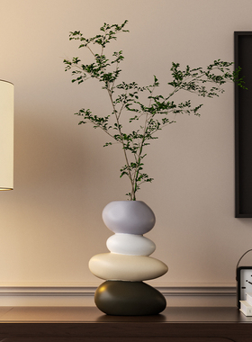 新居玄关柜艺术花瓶一对折纸鹿摆件乔迁礼物高级感轻奢客厅装饰品