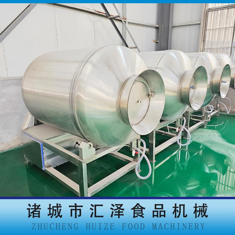 商用鸭掌鸭脖肉类腌制机器不锈钢大型全自动1000L腊肉真空滚揉机 - 图0