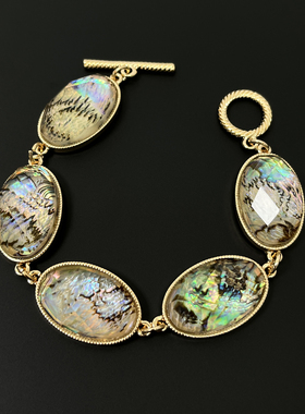 Vintage古着 Abalone shell resin bracelet手链