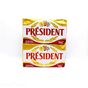 法国总统奶油500g原装10kg进口动物性淡味发酵奶油块整箱*20块