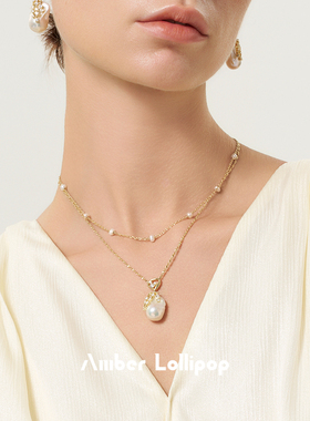 AmberLollipop巴洛克珍珠项链女