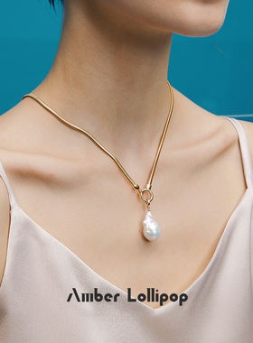 AmberLollipop巴洛克珍珠项链