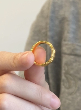 vintager中古金色旋转木马戒指