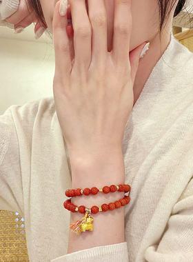 新中式南红玛瑙手链马年招财转运