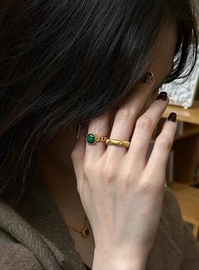 中古vintager红宝石戒指轻奢独特