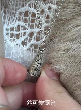 中古vintage重工雕花铃铛项链女