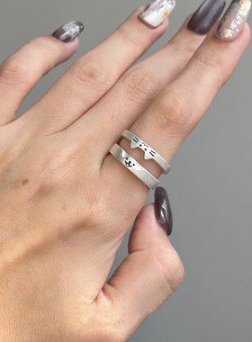 可爱小狗猫咪戒指高级感简约百搭