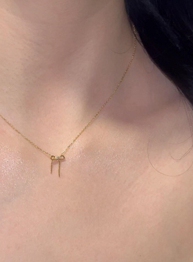 蝴蝶结流苏项链女轻奢高级感百搭