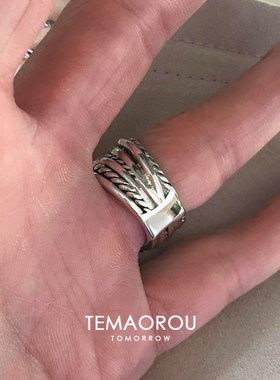 多层分色线条戒指设计感时尚重工