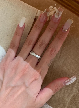 水星记双环八芒星戒指中古高级感