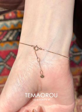 金色mini方钻极细软蛇骨手链气质