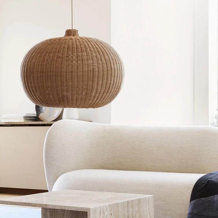 侘寂风藤编吊灯餐厅茶室禅意中式民宿灯日式客厅床头卧室藤艺灯具,淘宝优惠券,粉丝福利购,淘宝优惠卷