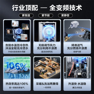 国补海尔壁挂炉家用天然气燃气锅炉采暖热水两用统帅LC1S/LC3Pro