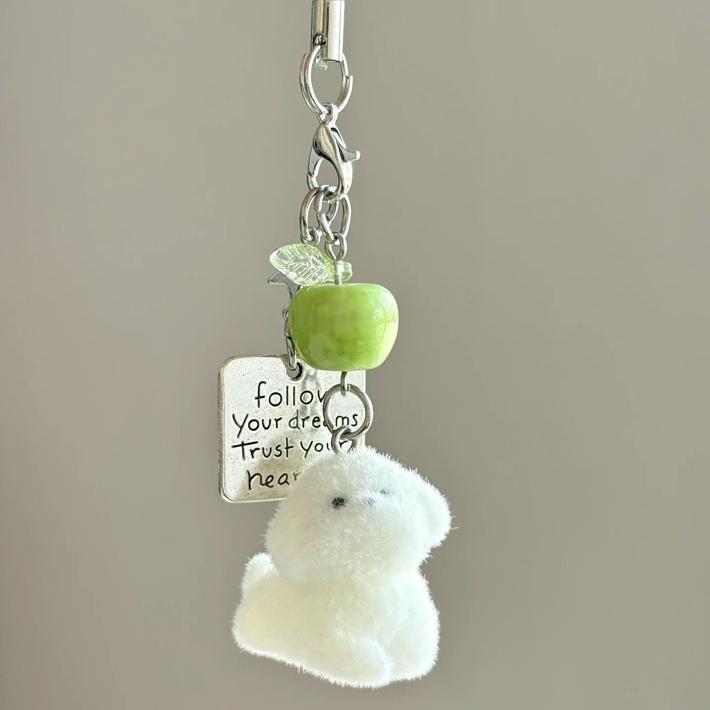 幸运植绒小狗手作串珠ins钥匙扣手机挂件可爱包包相机挂饰简约,淘宝优惠券,粉丝福利购,淘宝优惠卷