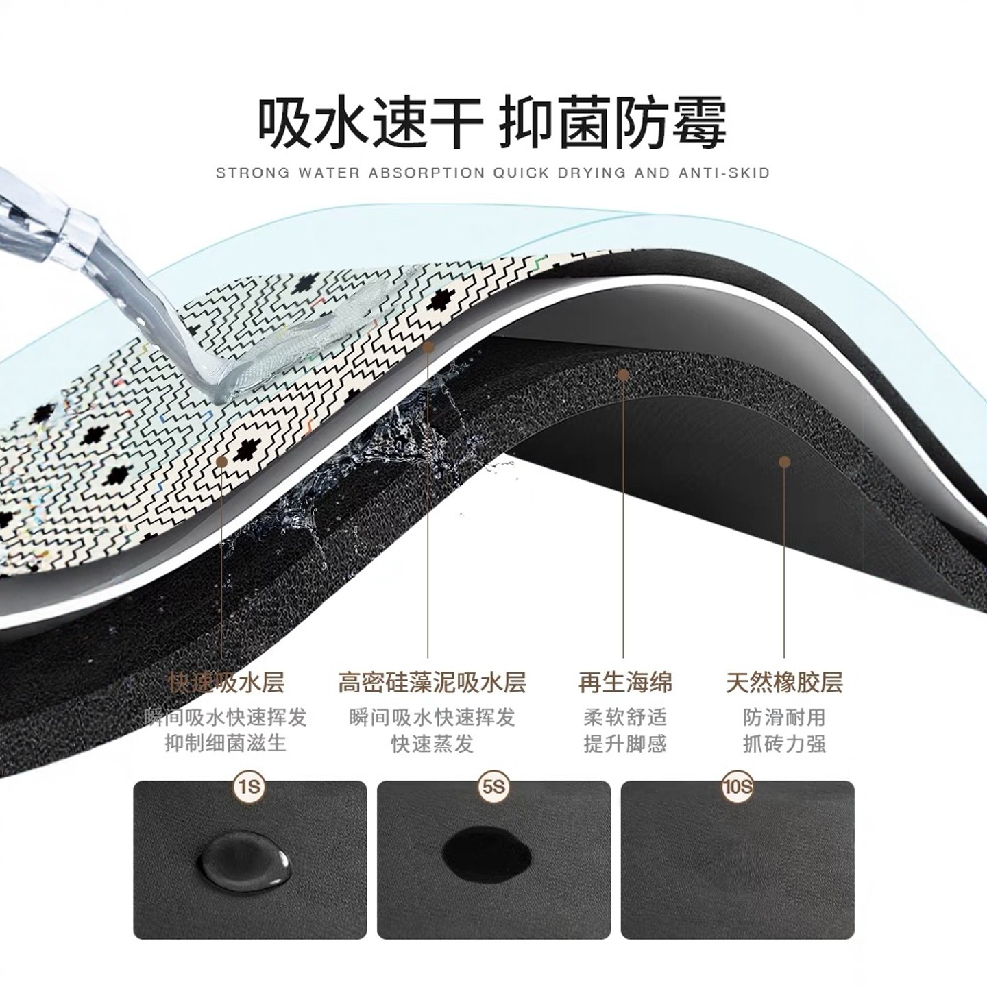 厨房防滑地垫防油吸水脚垫硅藻泥家用柔软耐脏防摔可定制地毯垫,淘宝优惠券,粉丝福利购,淘宝优惠卷