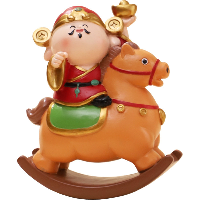 马上有钱财神爷摆件马年财神摇摇马办公桌工位玄学桌面装饰办公室,淘宝优惠券,粉丝福利购,淘宝优惠卷