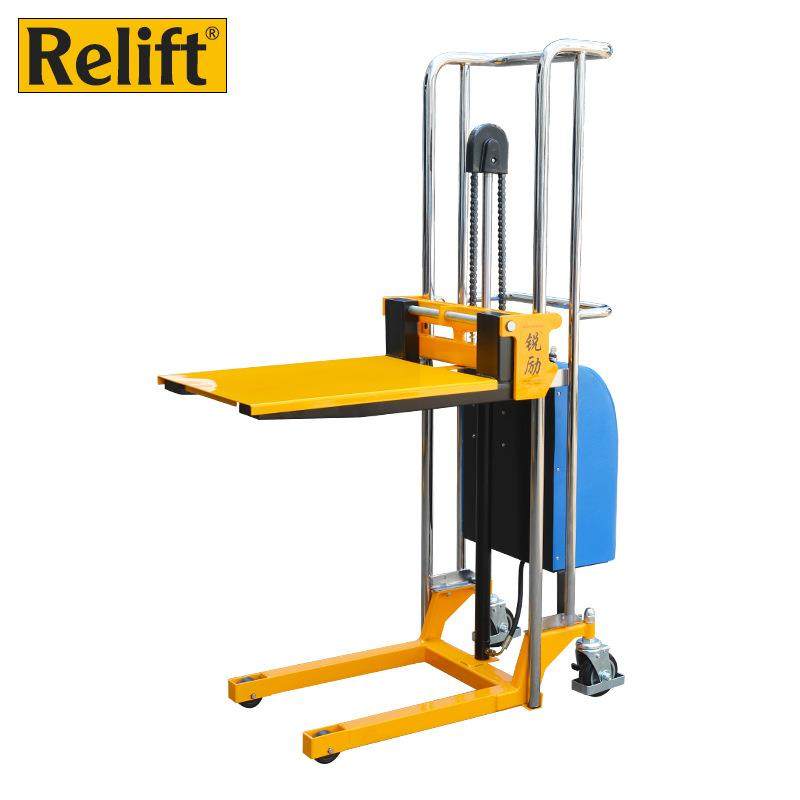 锐励轻型半电动堆高车小迷你电动液压升高车半自动装卸叉车堆垛车,淘宝优惠券,粉丝福利购,淘宝优惠卷