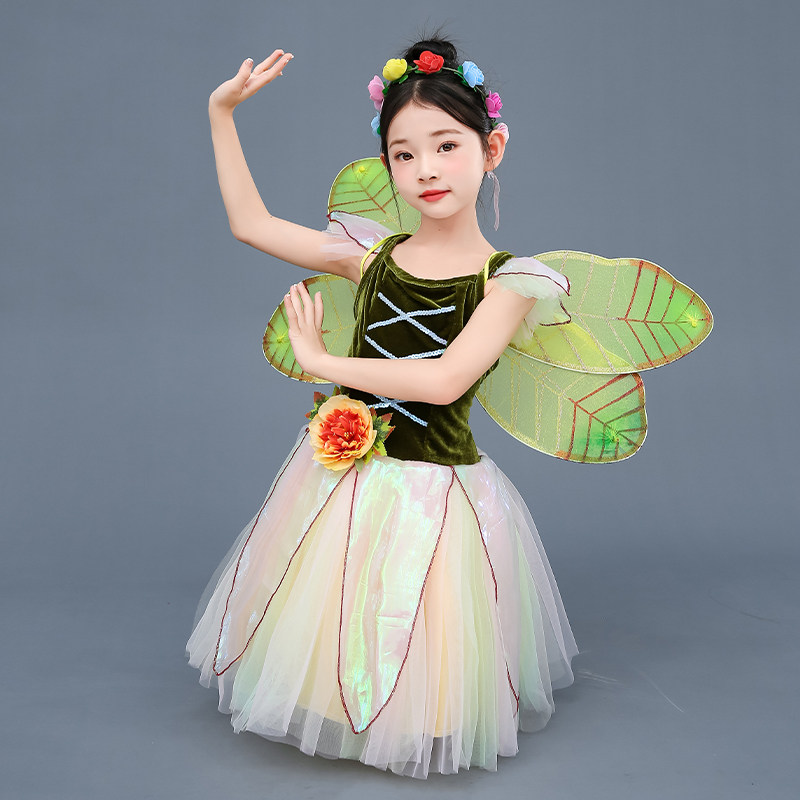 新款儿童蓬蓬纱裙小蜜蜂虫儿飞舞蹈萤火虫蝴蝶演出服中小学运动会,淘宝优惠券,粉丝福利购,淘宝优惠卷