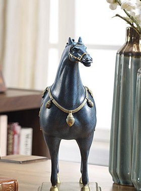 马摆件创意客厅电视柜大号招财玄关酒柜桌面装饰办公桌生肖马摆设