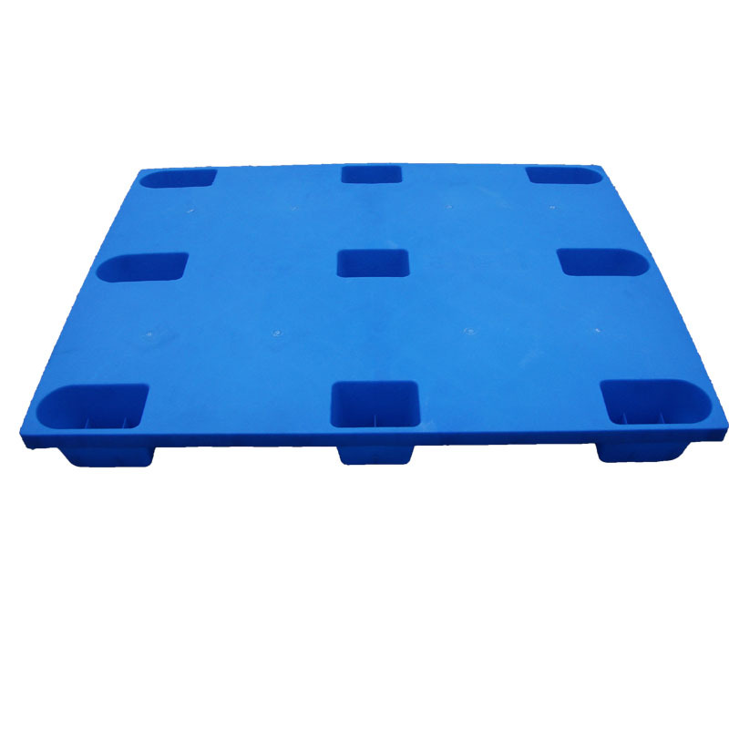 供应1210轻型平板九脚卡板 有孔可套叠动载800kg塑料托盘浙江栈板 - 图0